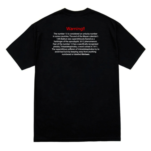 Triskaidekaphobia Black Tee - Image 2